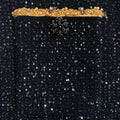 Black Sequin Knit Mini Skirt
