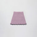 Lilac Crochet Knit Mini Skirt