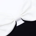 Black Crepe Bow Mini Dress