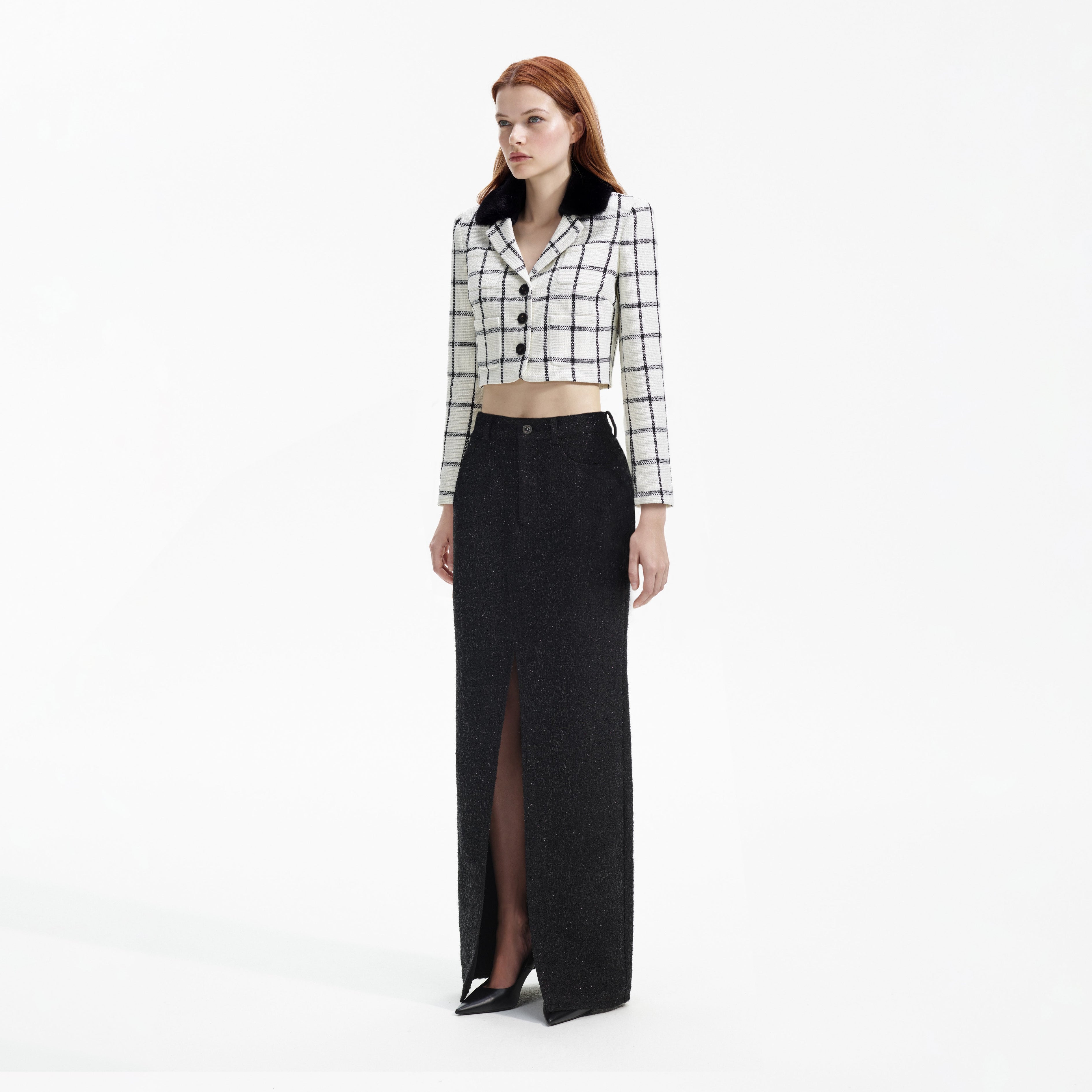 Cream Check Jacket
