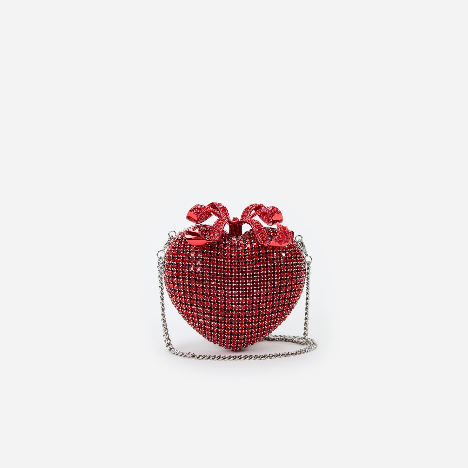 Red Crystal Heart Clutch