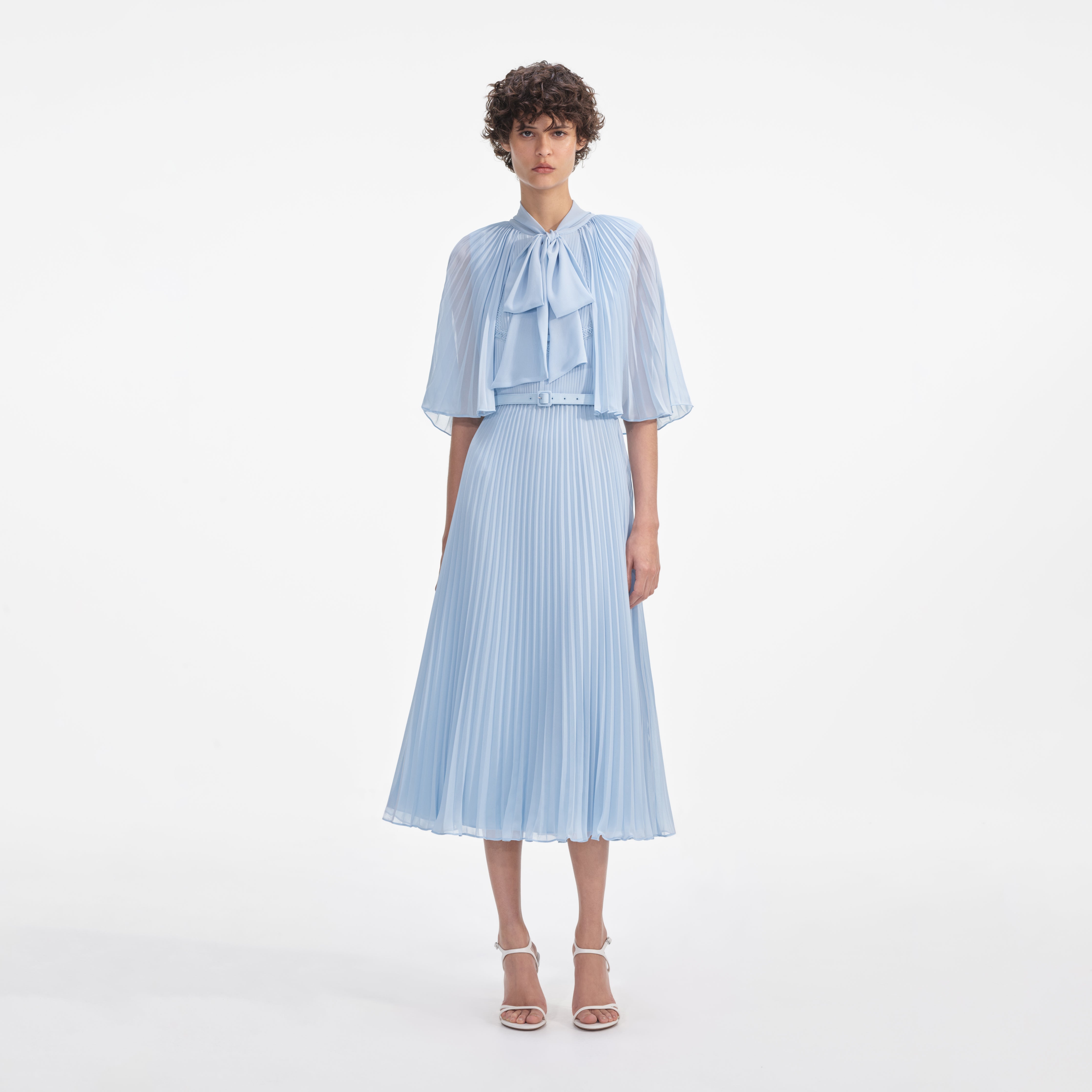 self portrait pale blue dress self-portrait Diamante Maxi Dress in Pale Blue