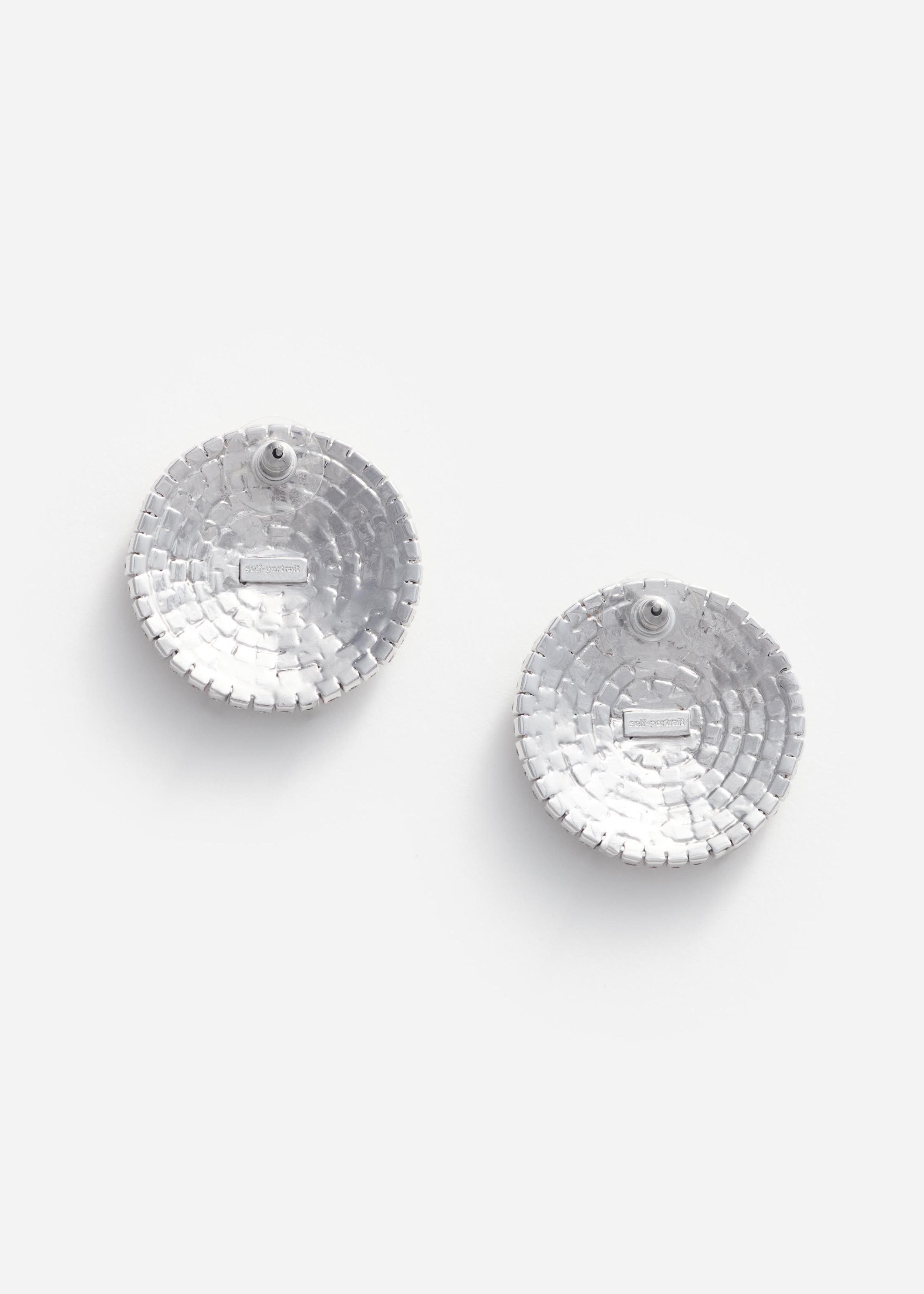 Large Round Crystal Earrings