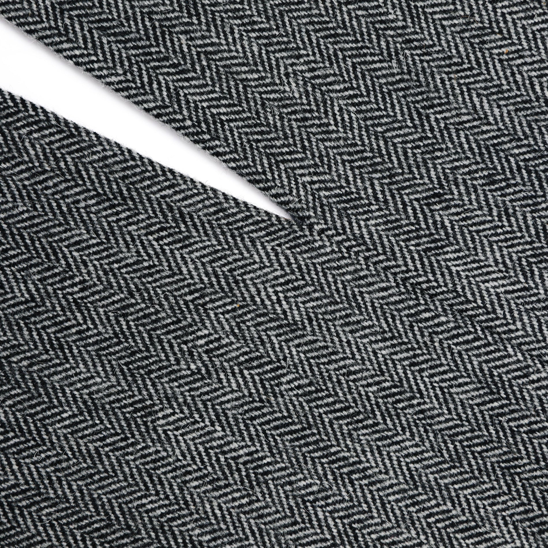 A close up of the fabric for the Grey Herringbone Midi Skirt
