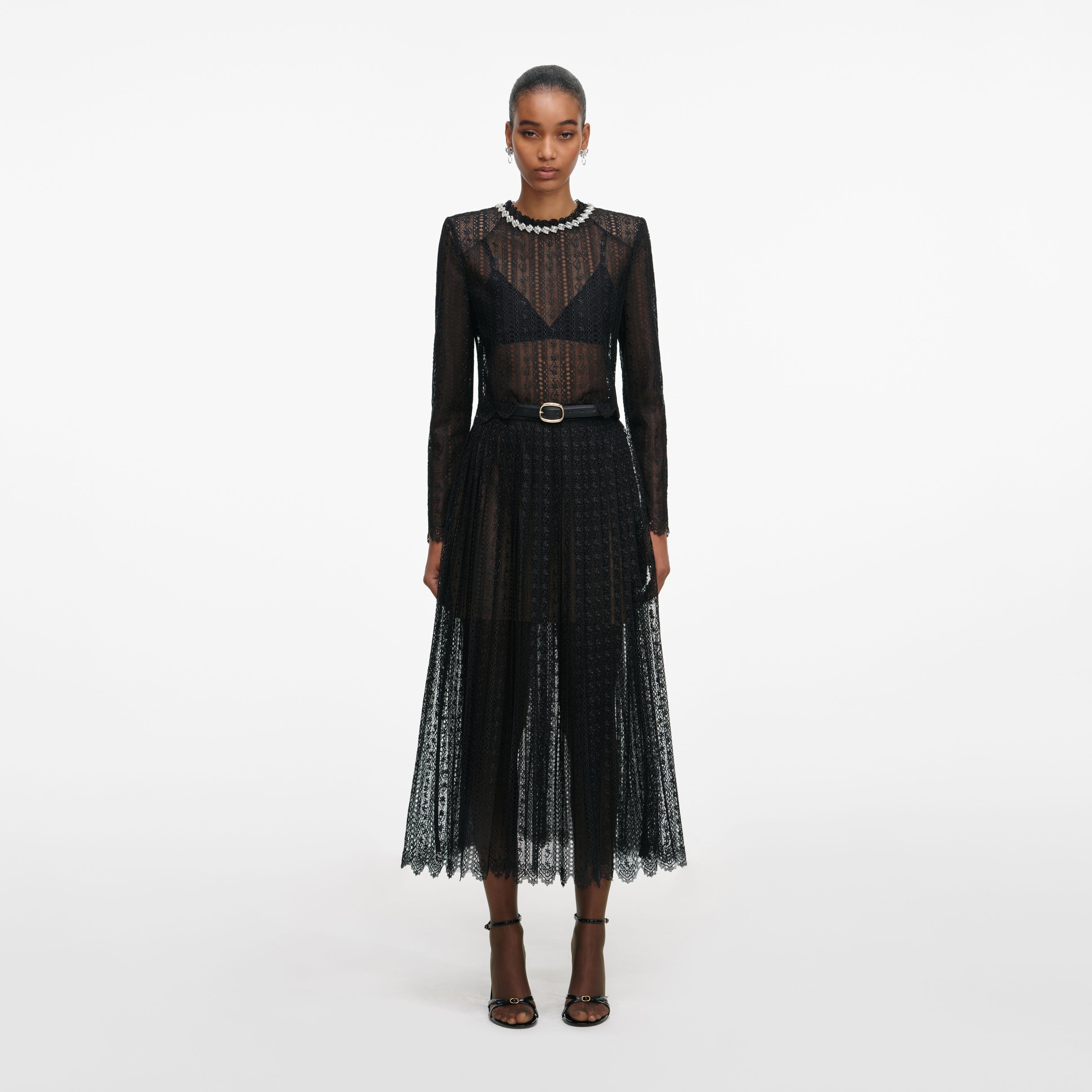 self-portrait Lace Women Skirt - Black self-portrait Lace Women Skirt - Black