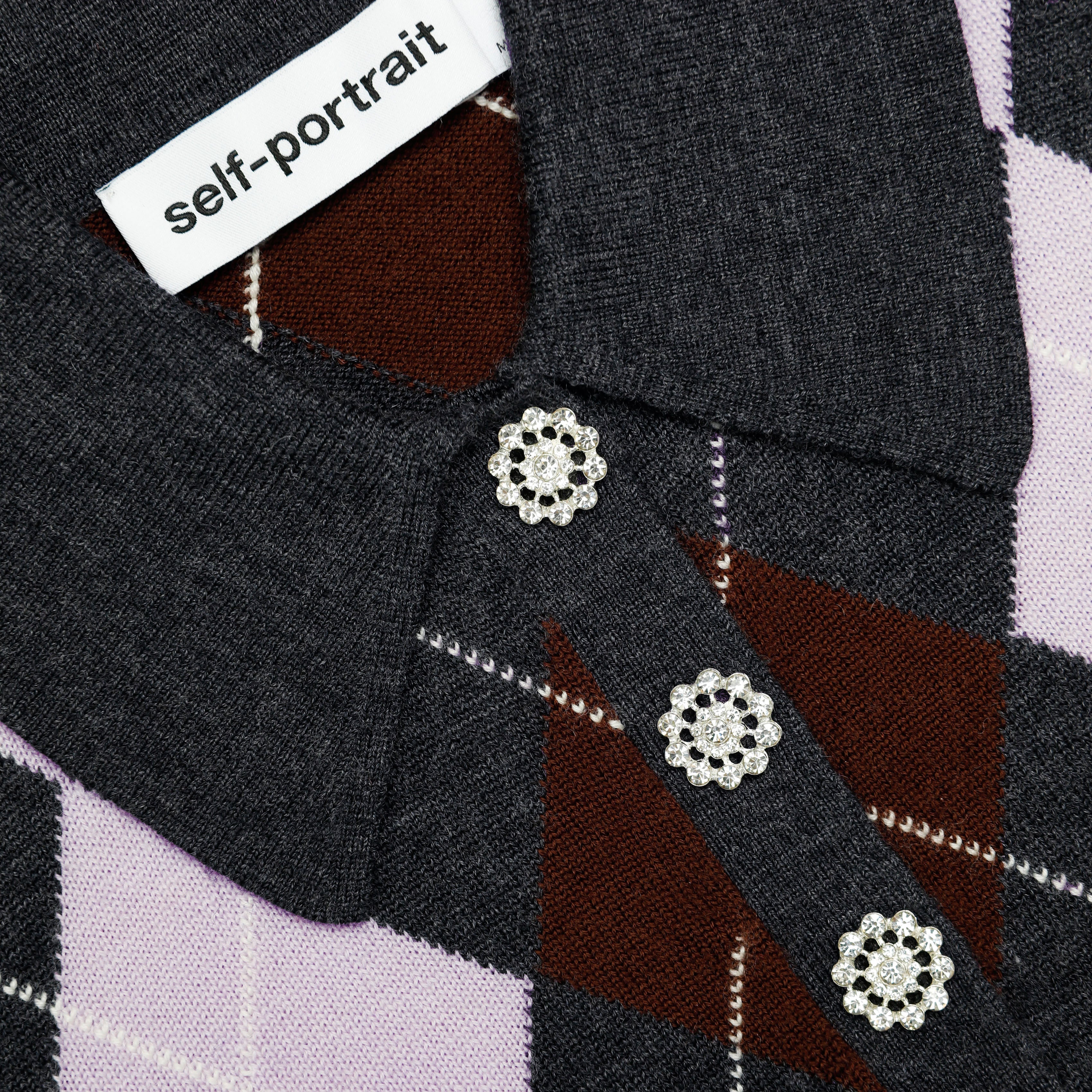 Grey Argyle Lightweight Jumper