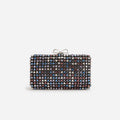 Multi Crystal Chainmail Clutch