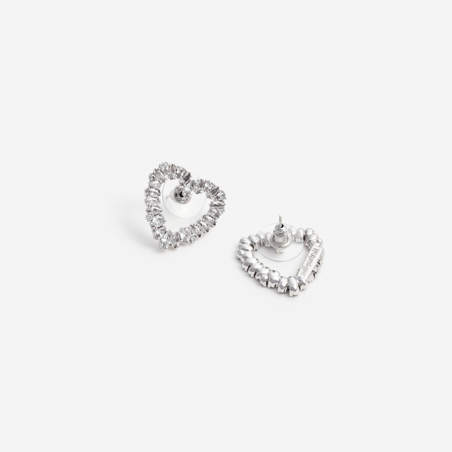 Mini Crystal Heart Earrings