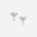 Bow Crystal Droplet Earrings