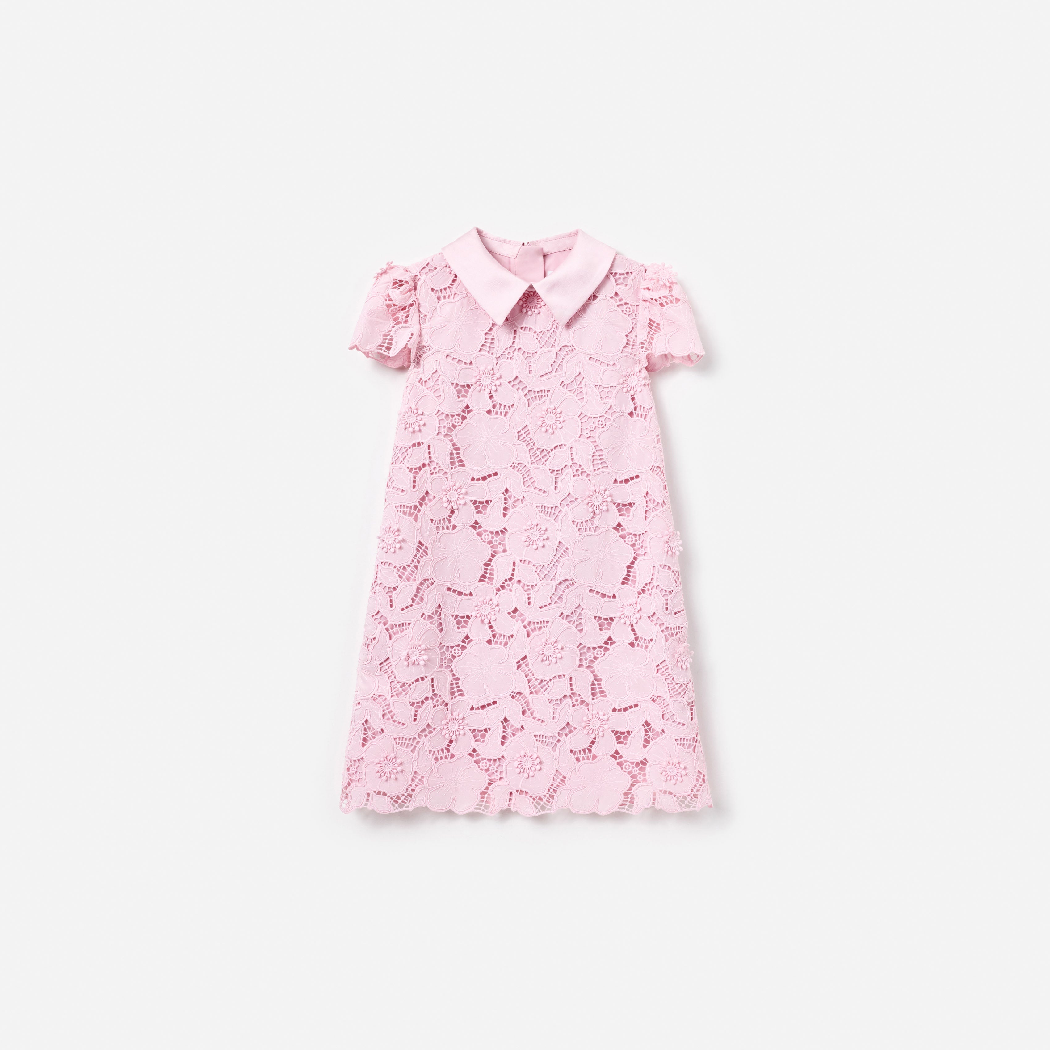 Pink Flower Lace Dress