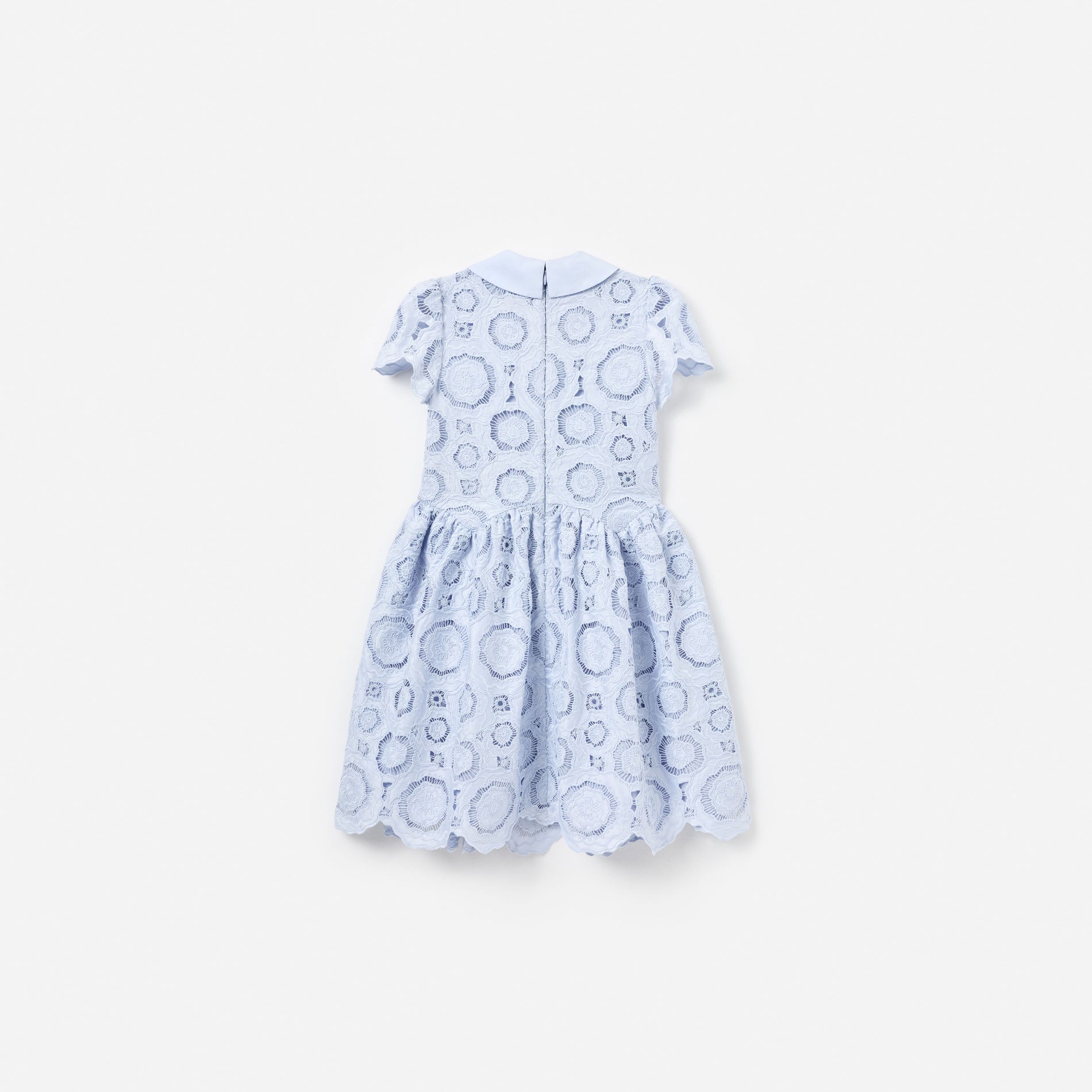 Blue 3D Flower Lace Dress