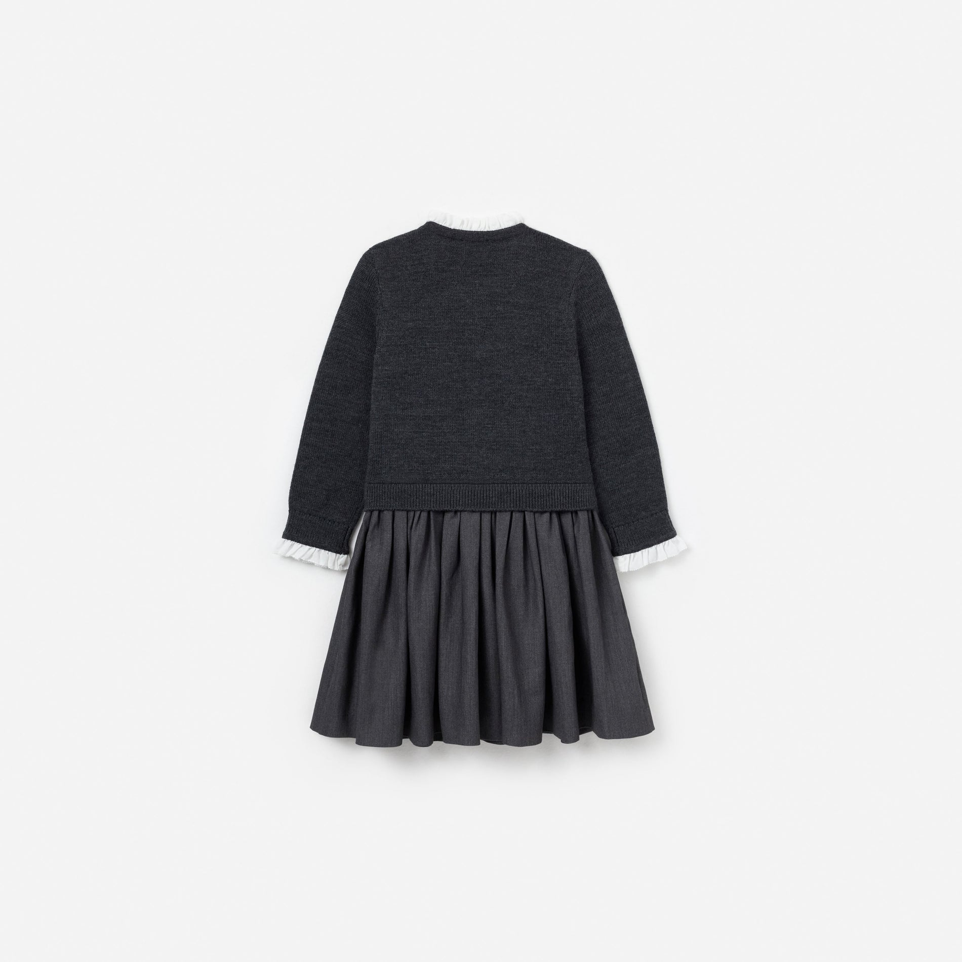 Grey Argyle Knit Dress