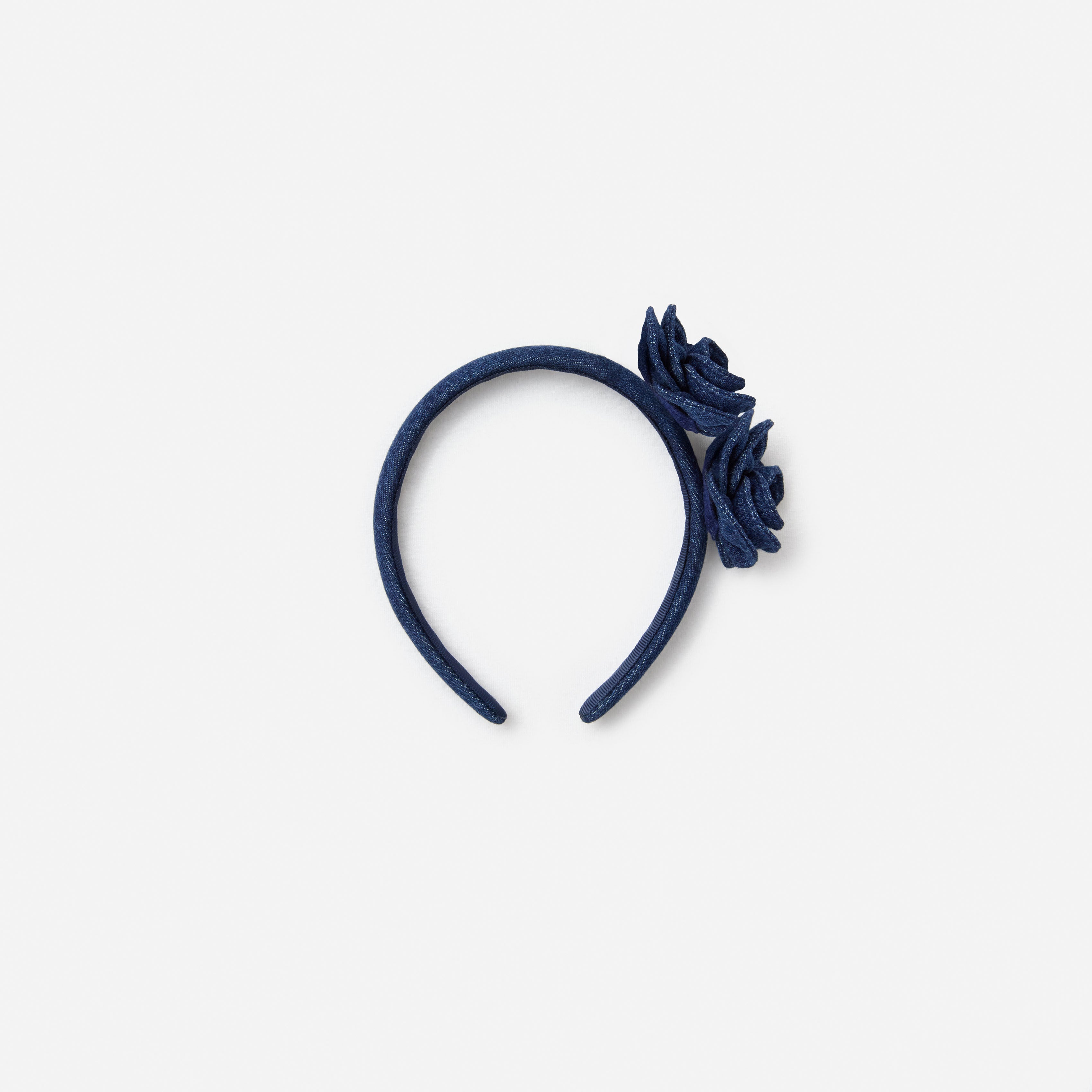 Gorgeous Denim Rosette Headband Denim Flower Headband – self-portrait-US main image 2