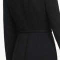 Black Tailored Brooch Midi Dress