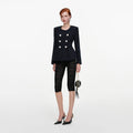 Navy Boucle Jacket
