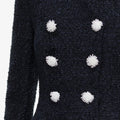 Navy Boucle Mini Dress