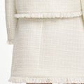 Cream Sequin Boucle Mini Skirt