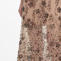 Beige Sequin Embellished Midi Dress