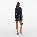 Navy Textured Knit Top