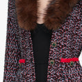 Multi Textured Knit Peplum Cardigan