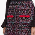 Multi Textured Knit Midi Skirt