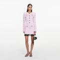 Pink Pointelle Knit Skirt