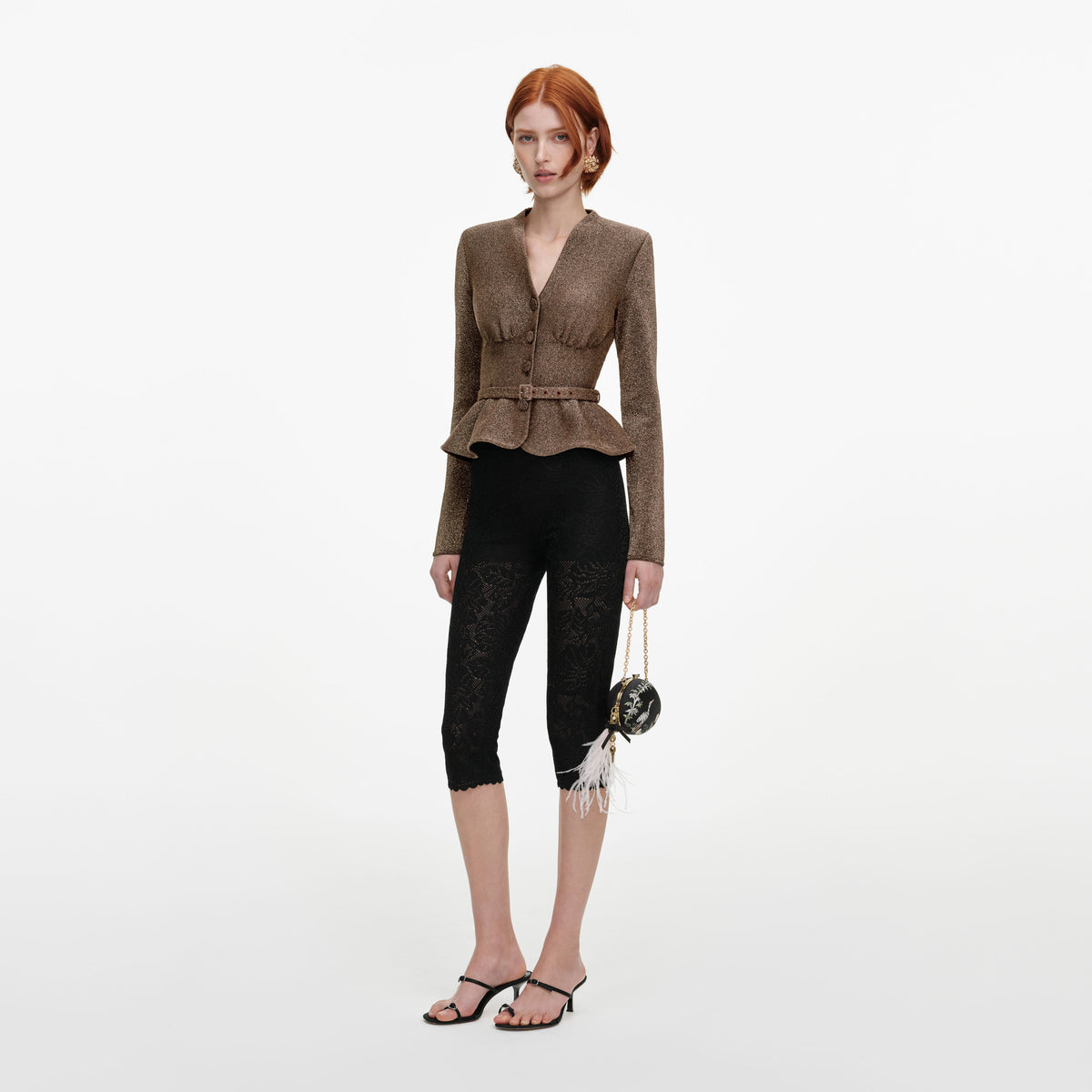 Bronze Tailored Knit Top