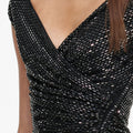 Black Rhinestone Off Shoulder Top
