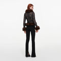 Black Flared Knit Trousers