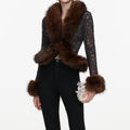 Black Flared Knit Trousers