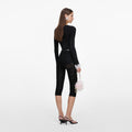 Black Capri Lace Knit Leggings
