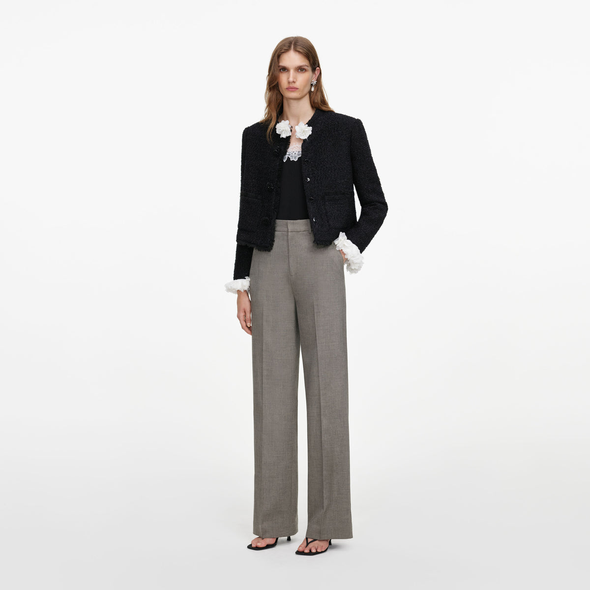 Brown Twill Tailored Trousers