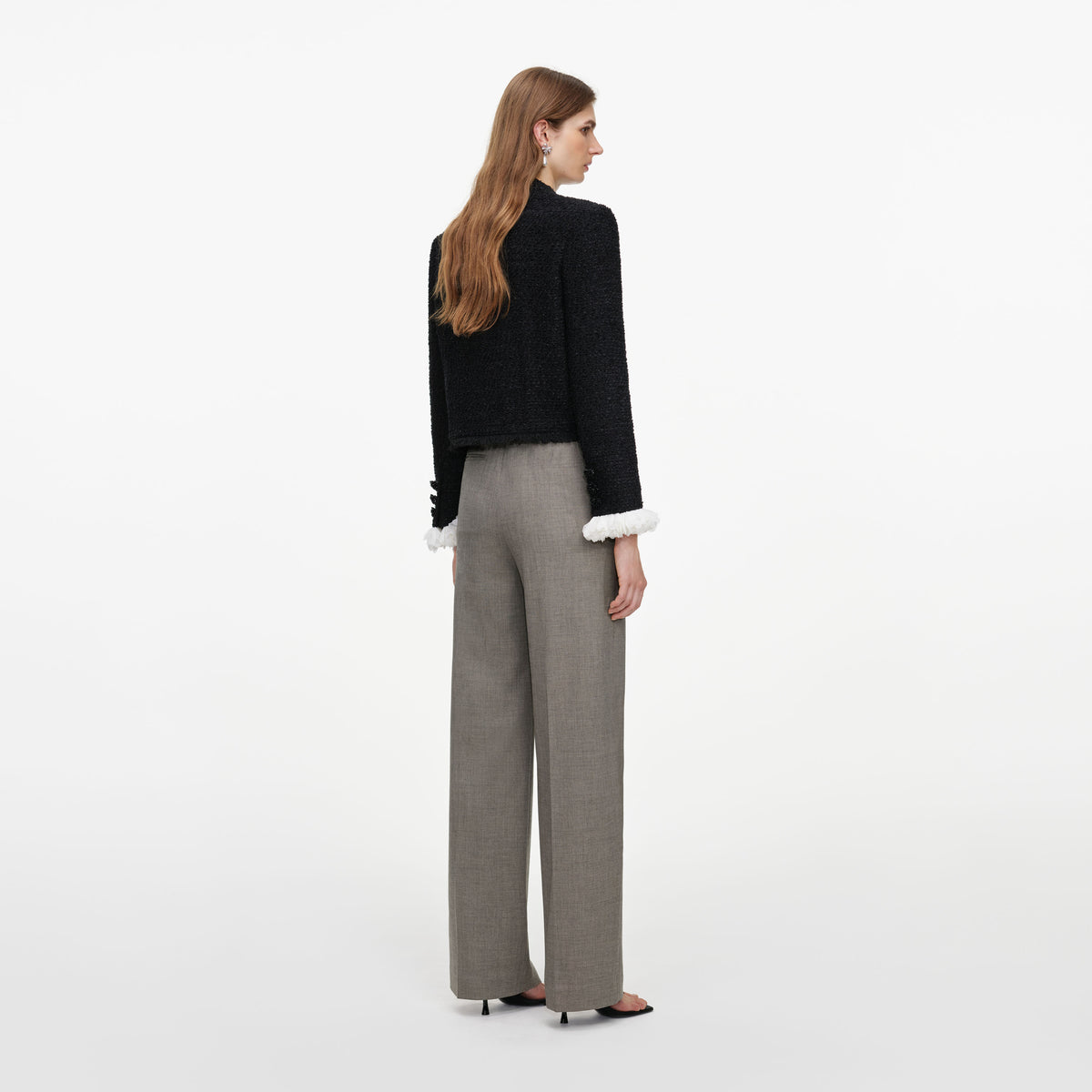 Brown Twill Tailored Trousers