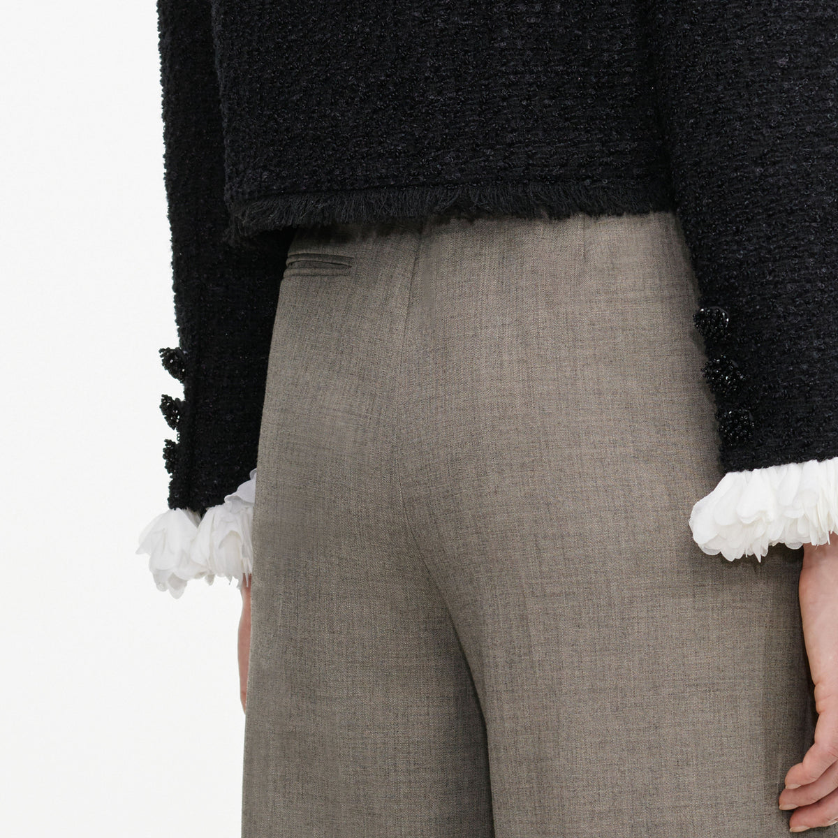 Brown Twill Tailored Trousers