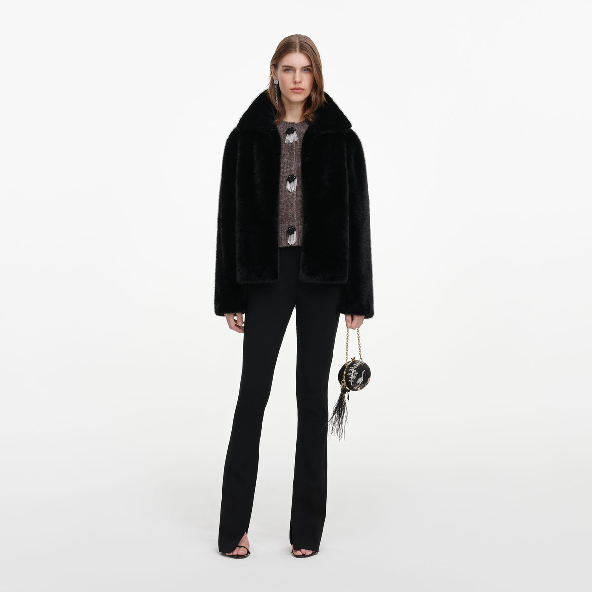 Black Faux Fur Jacket