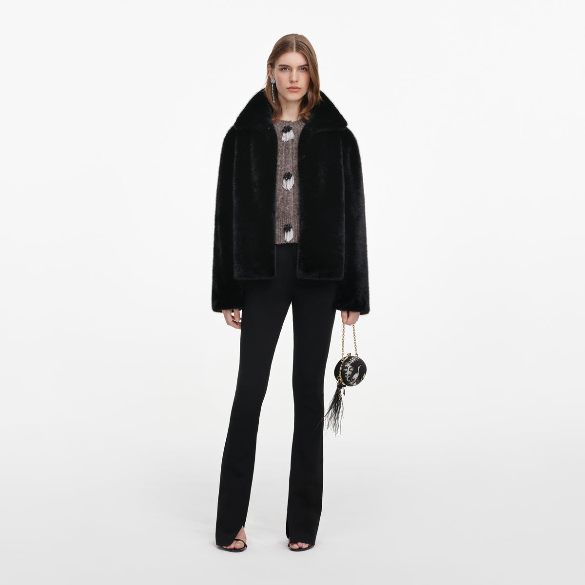 Black Faux Fur Jacket