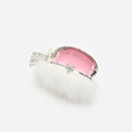 Cream Feather Clutch Bag