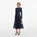 Navy Lace Midi Dress