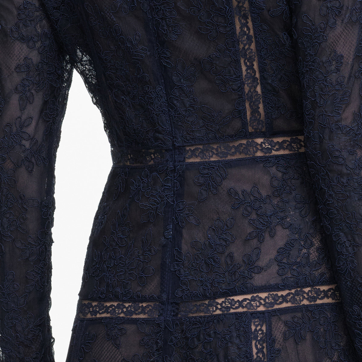 Navy Lace Midi Dress