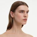 Gold Textured Bow Earrings