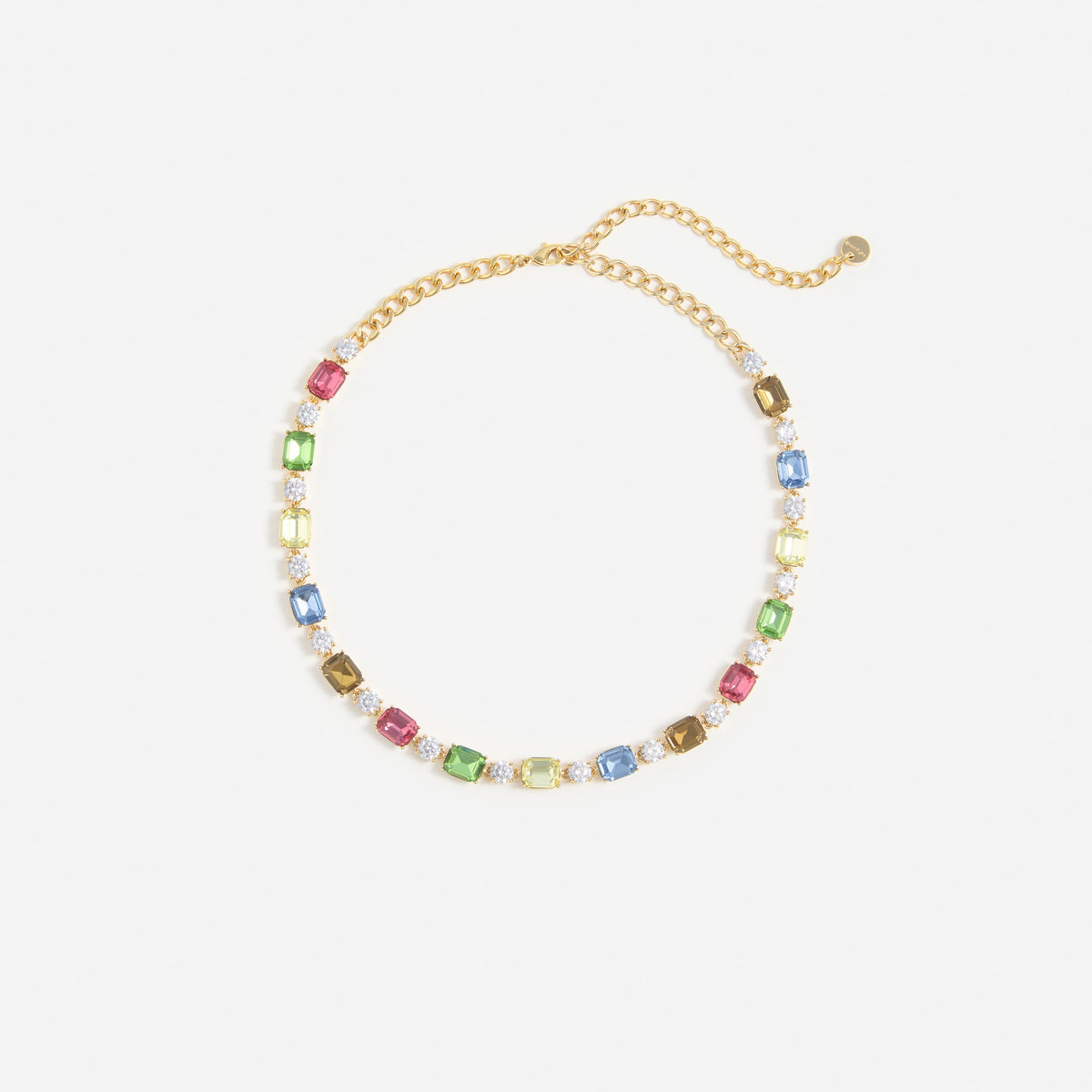 Multi Crystal Stone Necklace