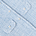 Blue Textured Boucle Sleeveless Dress