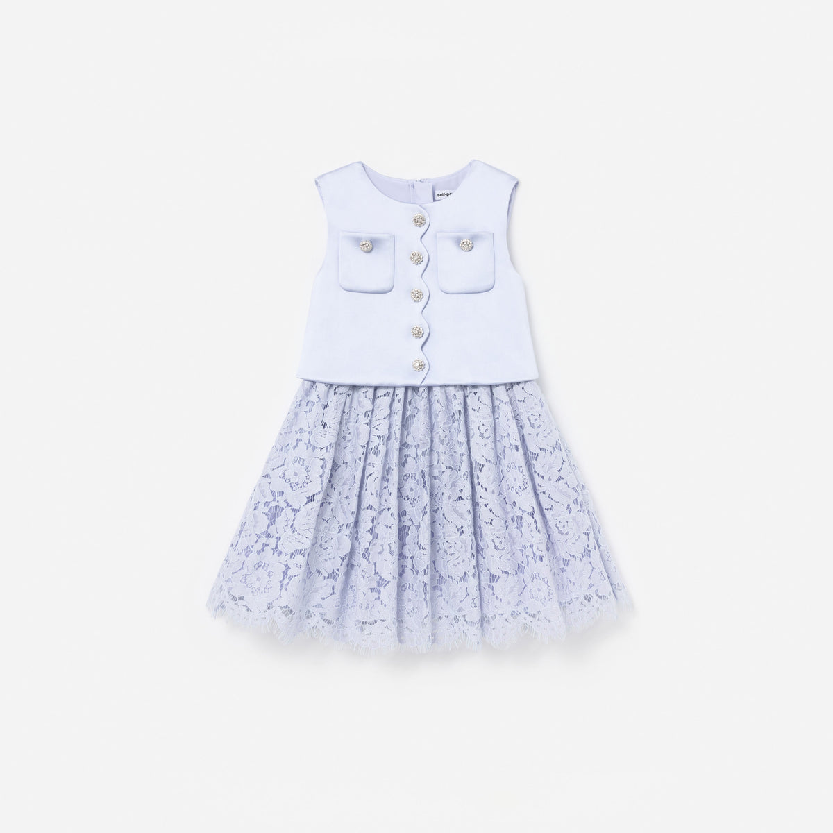 Lilac Satin Lace Dress