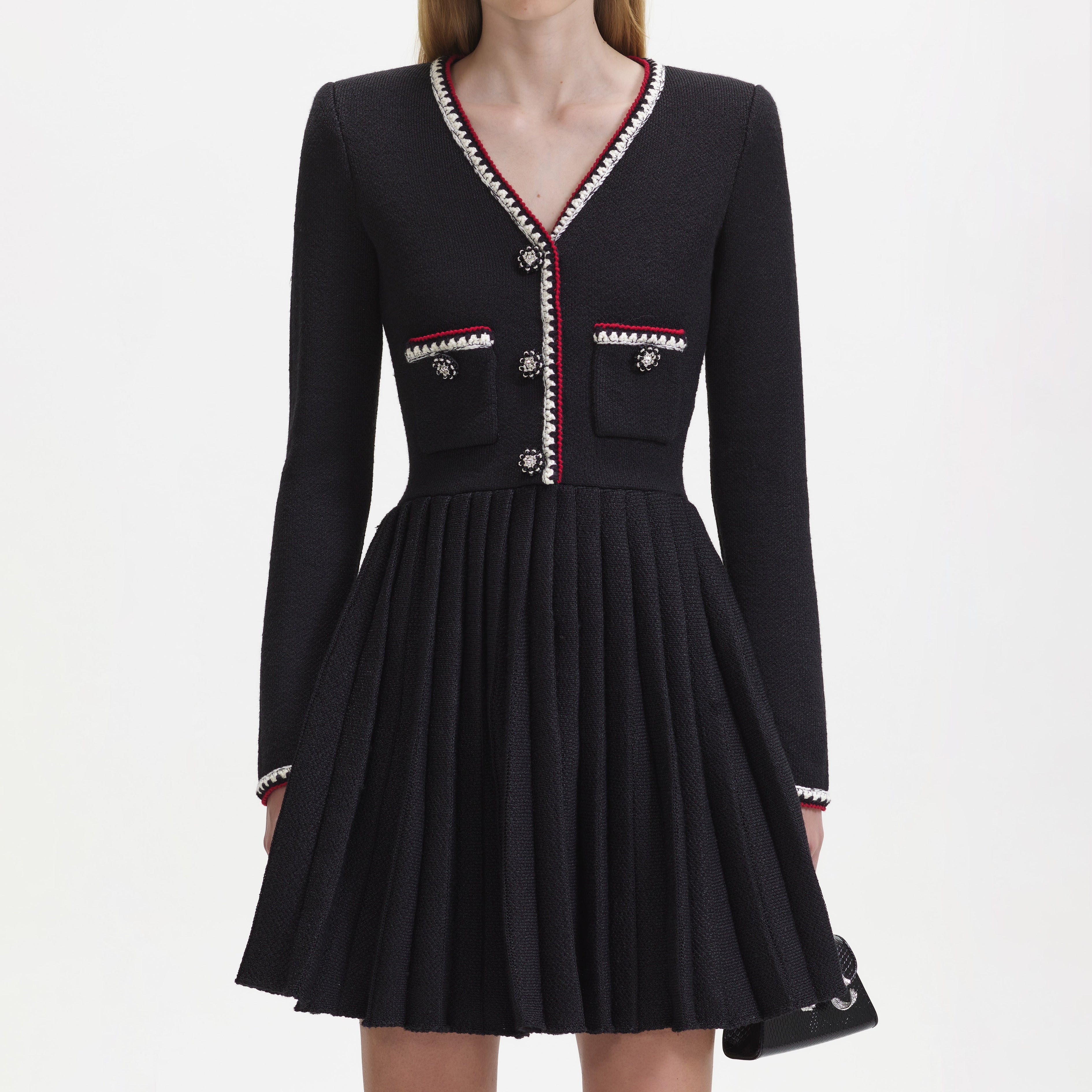 Black Knit Mini Dress