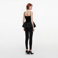 Black Panel Knit Leggings