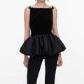 Black Panel Knit Leggings