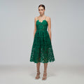 Green Azaelea Midi Dress