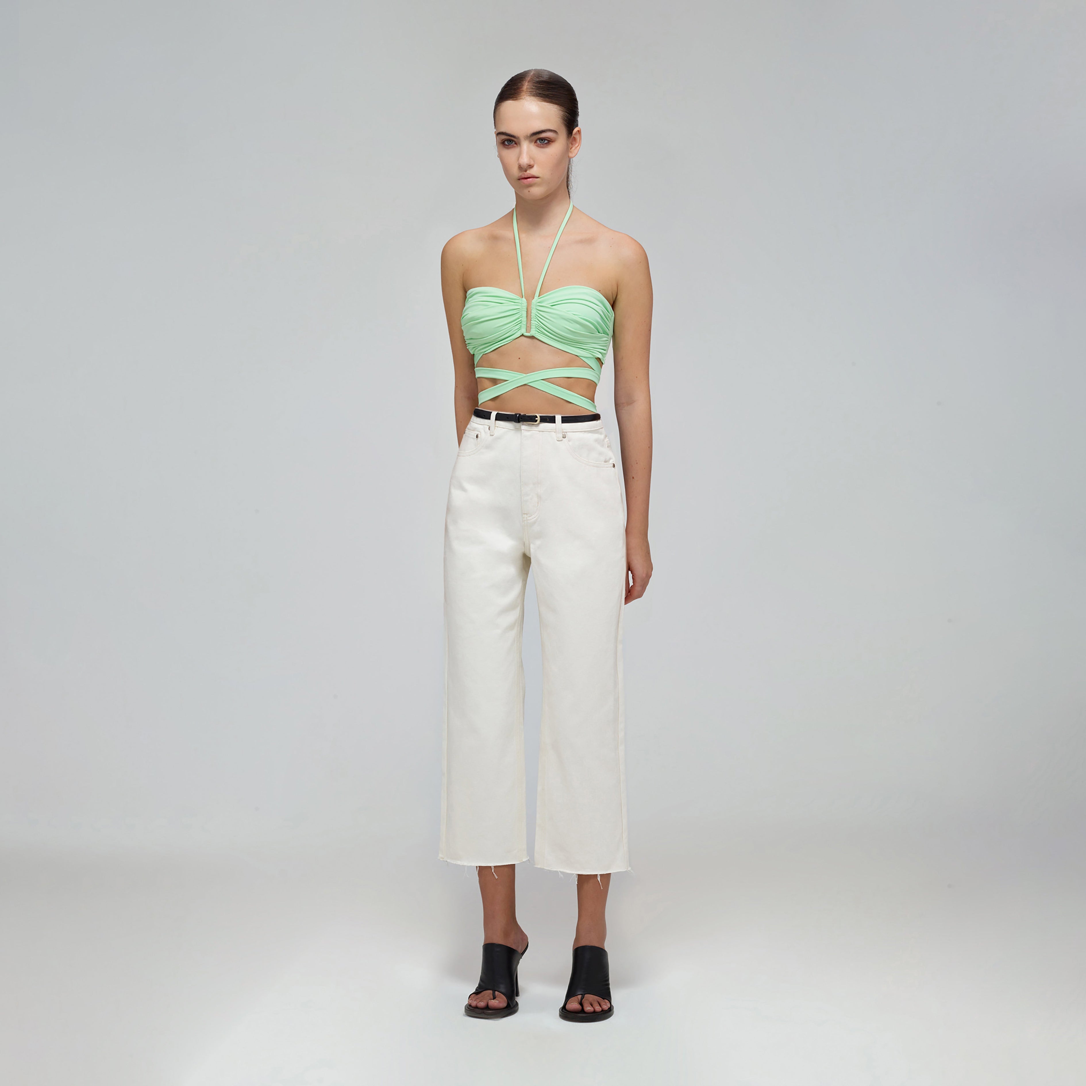 Spearmint Halter Neck Bikini Top