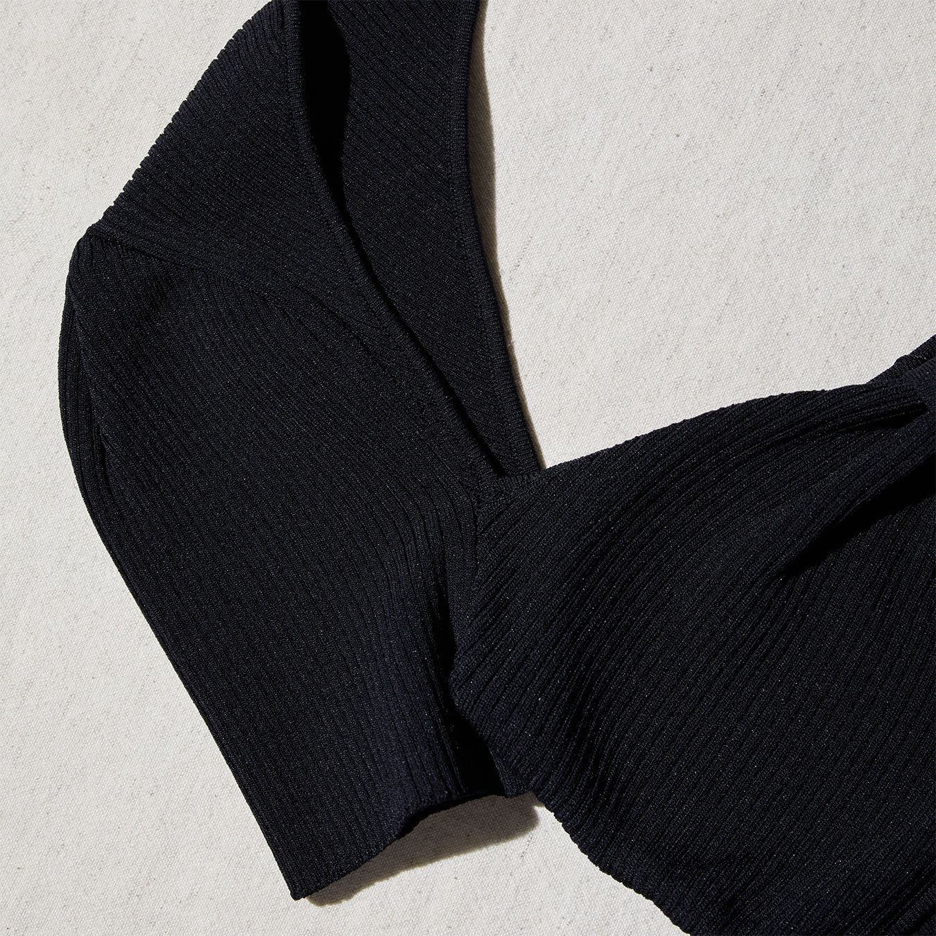 Black Viscose Knitted Midi Dress