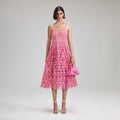 Pink Azaelea Lace Midi Dress